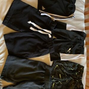 Adidas Kids Black and White Shorts